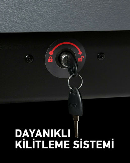 PSN CargoBox Araç Üstü Port Bagaj - 460 Litre - Mat Gri - Çift Taraftan Açılır