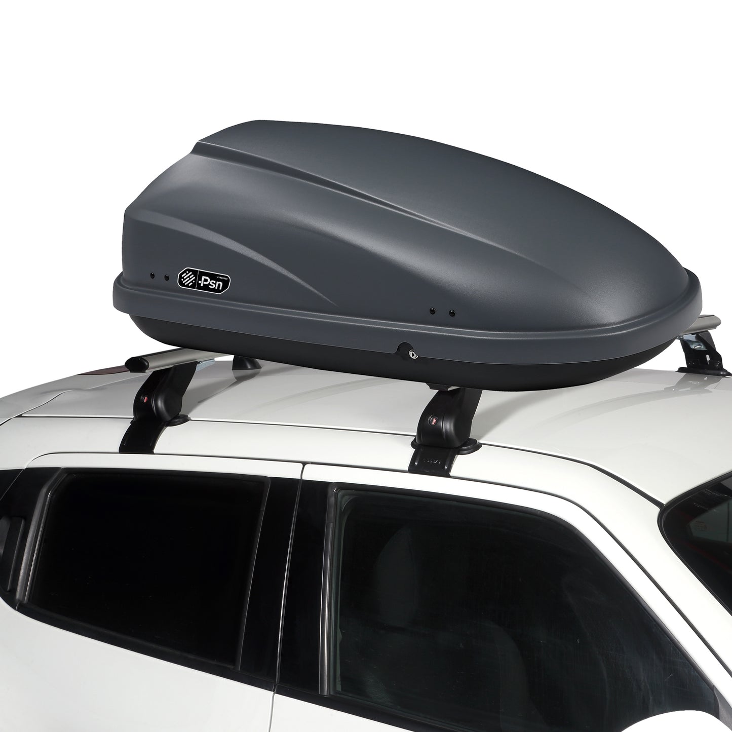 PSN CARGOBOX ARAÇ ÜSTÜ PORT BAGAJ 370L MAT GRİ & ARACA ÖZEL 124CM BAR